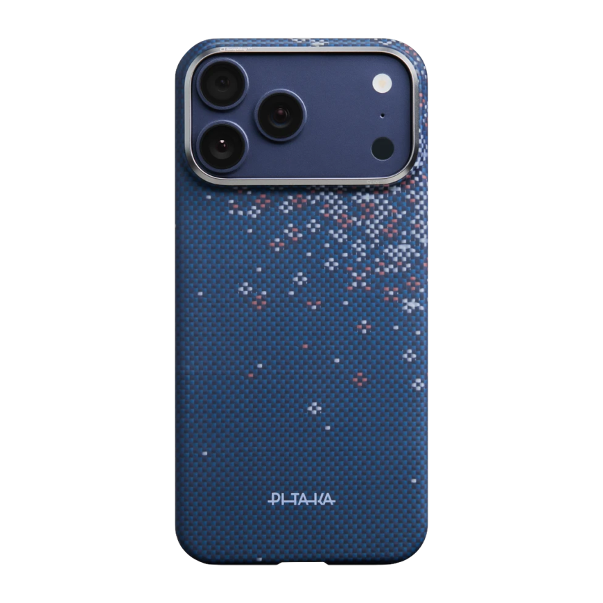 Арамидный чехол MagSafe PITAKA Sakura Hours PitaTap Edge Blue